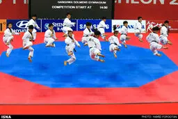 عکس/ یک حرکت رزمی دیدنی و هماهنگ