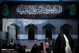 تصاویر زیبا از سیاهپوش شدن حرم شریفین کاظمین
