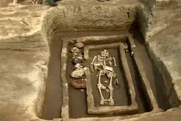 کشف اسکلت ۵ هزار ساله۱۹۰ سانتی متری/ عکس