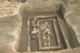 کشف اسکلت ۵ هزار ساله۱۹۰ سانتی متری/ عکس