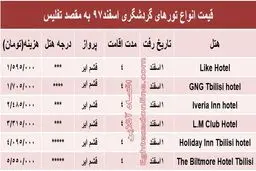 تور ۴روزه گرجستان چقدر تمام می‌شود؟