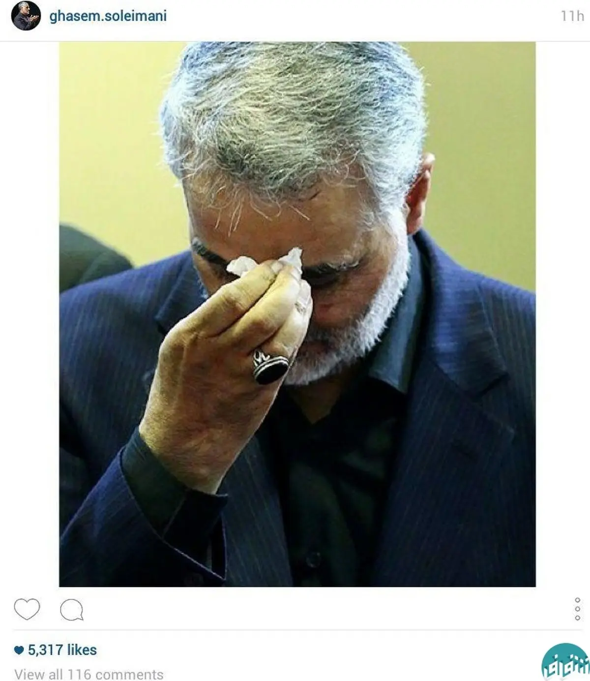 اشکهای قاسم سلیمانی /عکس
