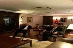 دیدار ظریف و  چاووش اوغلو در محل وزارت خارجه تركيه/عکس