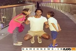 جدیدترین عکس فرهاد مجیدی و فرزندانش