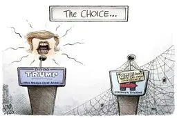 کنفرانس خبری ترامپ/کاریکاتور