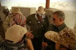 عکس/ سردار پاکپور در محل درگیری سپاه با اشرار