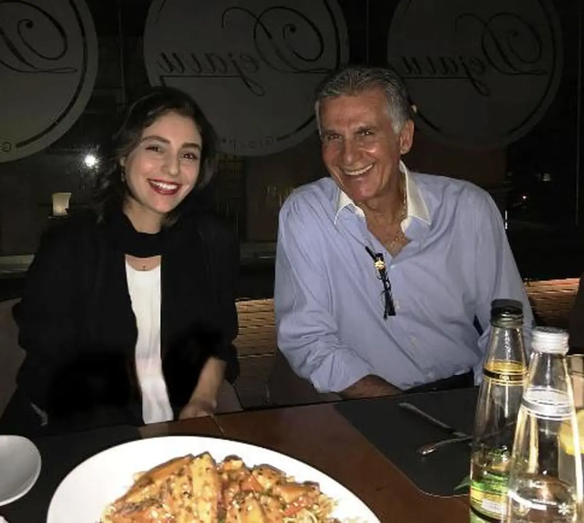 شام مشترک خانم هنرپیشه با کارلوس کی روش! عکس