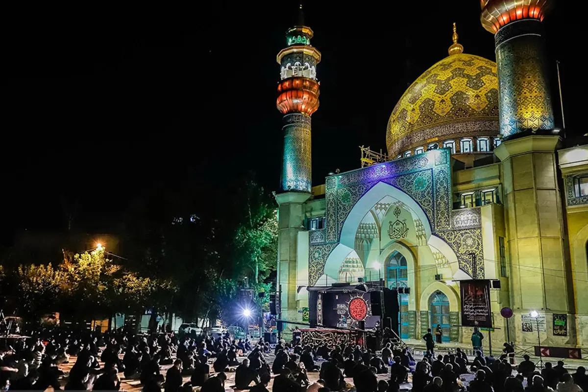 رعایت فاصله گذاری اجتماعی در عزاداری میدان فلسطین + عکس