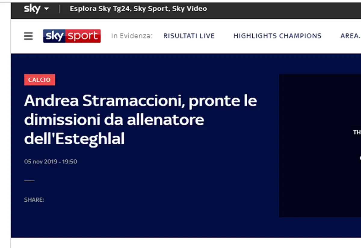 بازتاب گسترده تهدید استراماچونی به استعفا در رسانه‌های ایتالیا + تصاویر