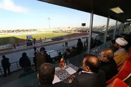 فوتبال دیدن علی لاریجانی از ورزشگاه / عکس