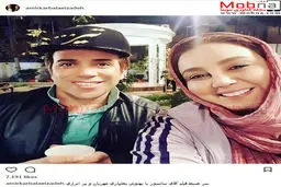 سلفی بهنوش بختیاری و امیر کربلایی زاده در پشت صحنه آقای سانسور/ عکس