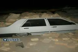 تصویری از خسارت به یک خودرو پس از زلزله در سر پل ذهاب/عکس
