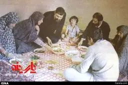 ناهار خوردن موسی صدر با سیدحسن/ عکس