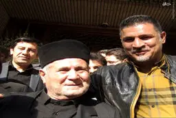 علی دایی در کنار صدای ماندگار اردبیل/عکس