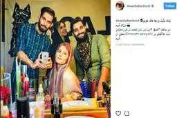 الناز شاکردوست در اتاق گریمِ «سراسر شب»/عکس