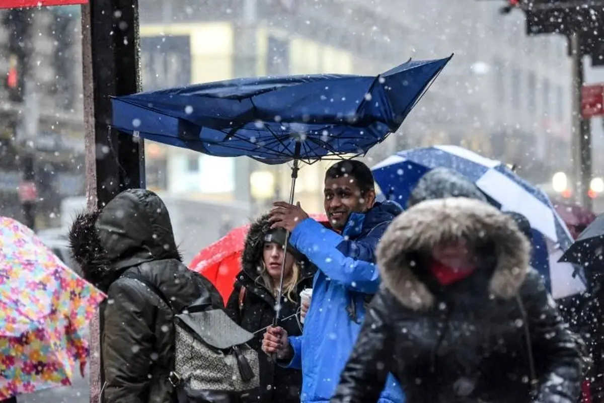 برف و طوفانی که پروازهای نیویورک را لغو کرد/تصاویر