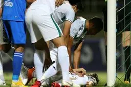 مصدومیت شدید بازیکن ذوب‌آهن/ حبیب‌زاده به اتاق عمل رفت + عکس