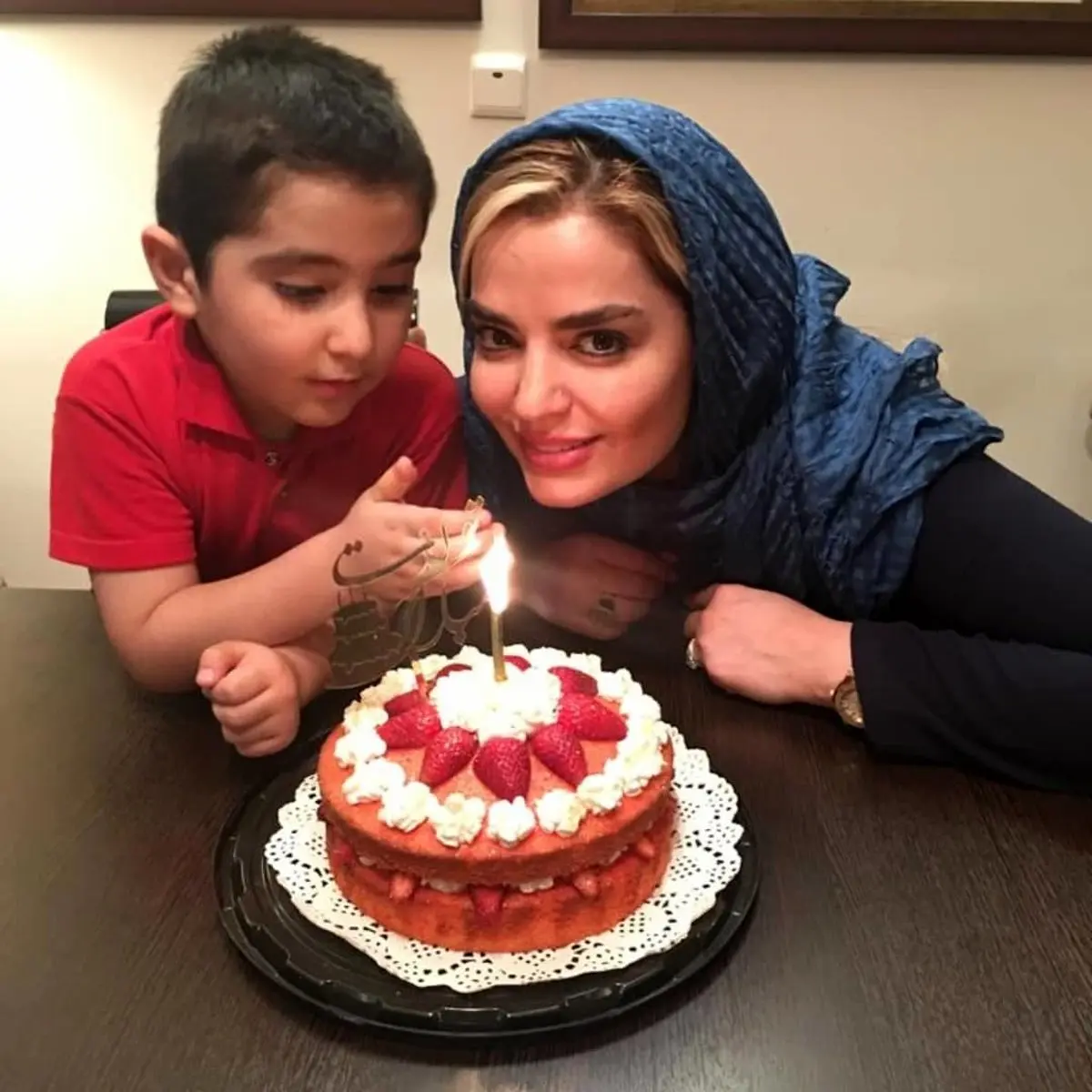 سپیده خداوردی و پسرش این طور تولد می گیرند! + عکس