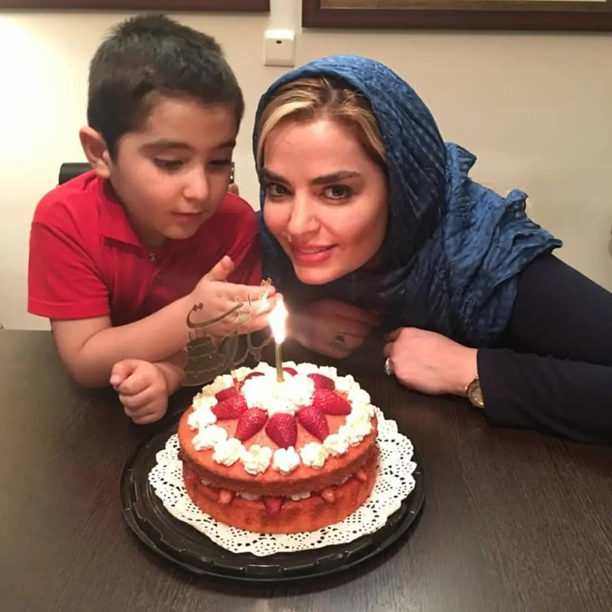 سپیده خداوردی و پسرش این طور تولد می گیرند! + عکس