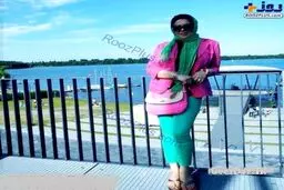 پوشش خانم بازیگر در خارج از کشور/عکس