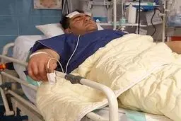 عکس قوی‌ترین مرد ایران روی تخت بیمارستان!