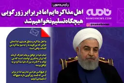 فوتوتیتر/ رئیس‌جمهور: اهل مذاکره‌ایم اما در برابر زورگویی هیچگاه تسلیم نخواهیم شد