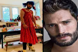 لباس زنانه بر تن آقای سوپر استار! + عکس