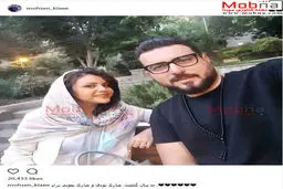 سلفی محسن کیایی و همسرش در دهمین سالگرد ازدواجشان! /عکس