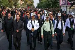 رئیس پلیس تهران در راهپیمایی جاماندگان اربعین / عکس
