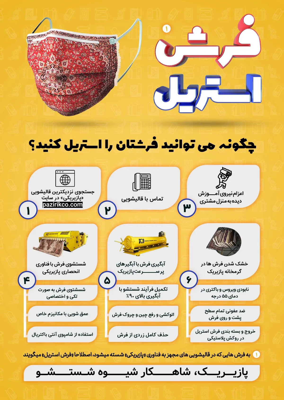 راه کار مناسب برای شستشوی فرش در زمان کرونا