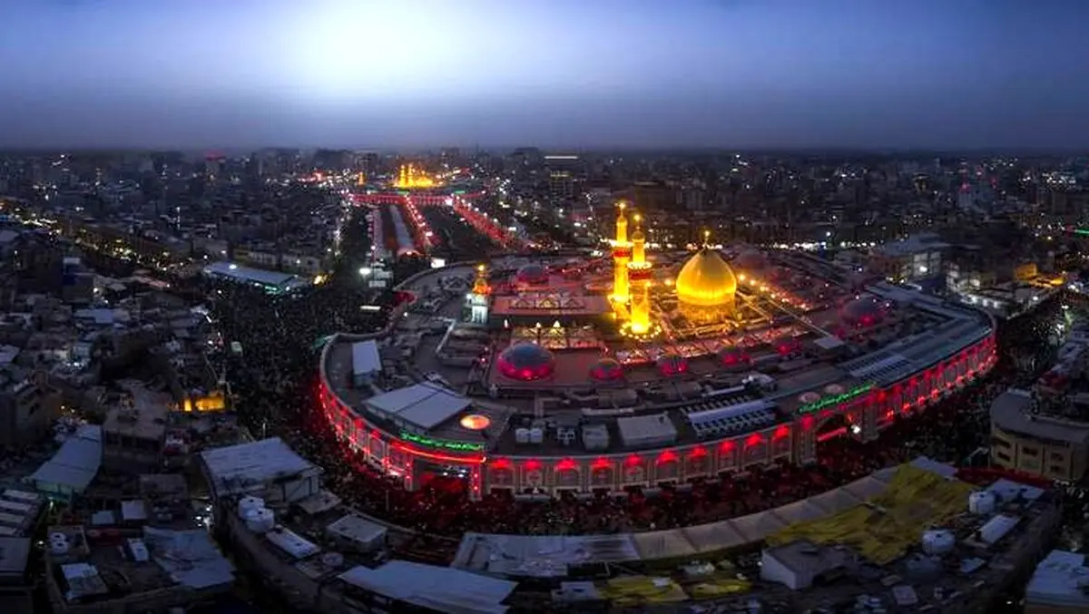 تصویر هوایی زیبا از بین الحرمین