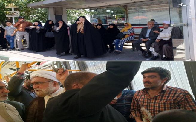 تولیت آستان قدس با اتوبوس به حرم رضوی رفت