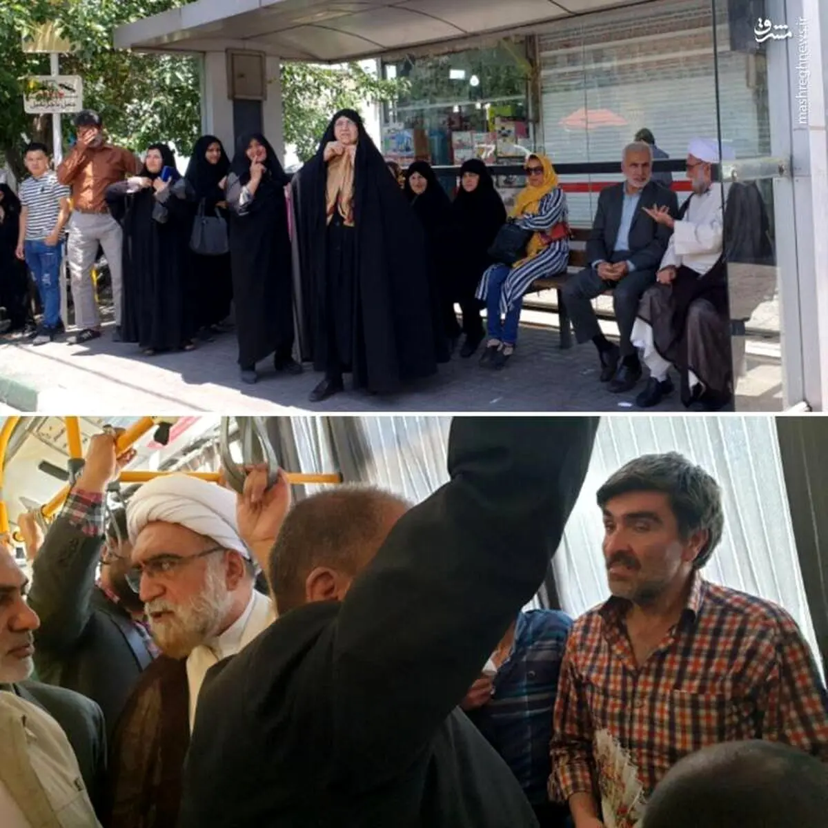 تولیت آستان قدس با اتوبوس به حرم رضوی رفت