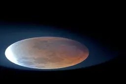 تصاویر ماه‌گرفتگی از دید تلسکوپ سازمان فضایی ایران