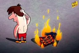 حسرت بزرگ لیونل مسی!/کاریکاتور