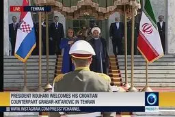 استقبال رسمی روحانی از رییس جمهور کرواسی/ عکس