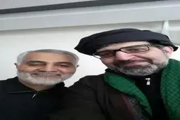 سلفی صادق خرازی با حاج قاسم سلیمانی /عکس