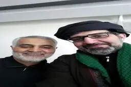 سلفی صادق خرازی با حاج قاسم سلیمانی /عکس