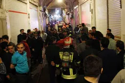 تصاویر/ آتش سوزی در بازار تاریخی تبریز