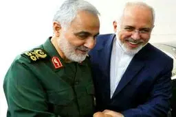 دیدار سردار سلیمانی با ظریف: اقدام آمریکا در تحریم شما جنون آمیز است / به شما تبریک می‌گویم