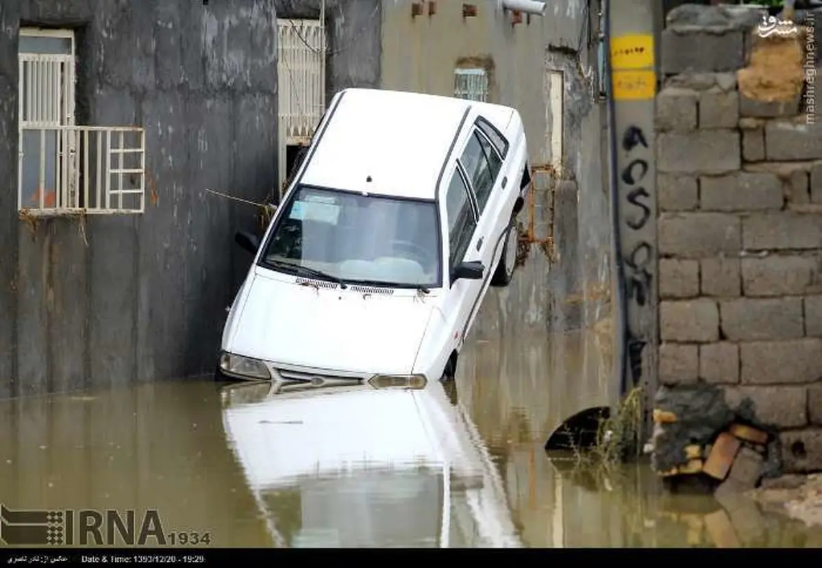 عاقبت پراید در سیل بندرعباس/عکس