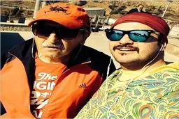 سلفی میلاد کی‌مرام با پدرش/ عکس