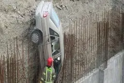 نجات معجره‌آسای راننده پراید (+عکس)