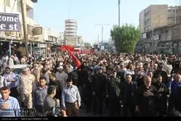 تشییع پیکر شهید جنگ سوریه در اهواز/تصاویر