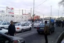 سقوط پل عابر، راننده پراید را کشت! / تصاویر