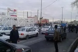 سقوط پل عابر، راننده پراید را کشت! / تصاویر