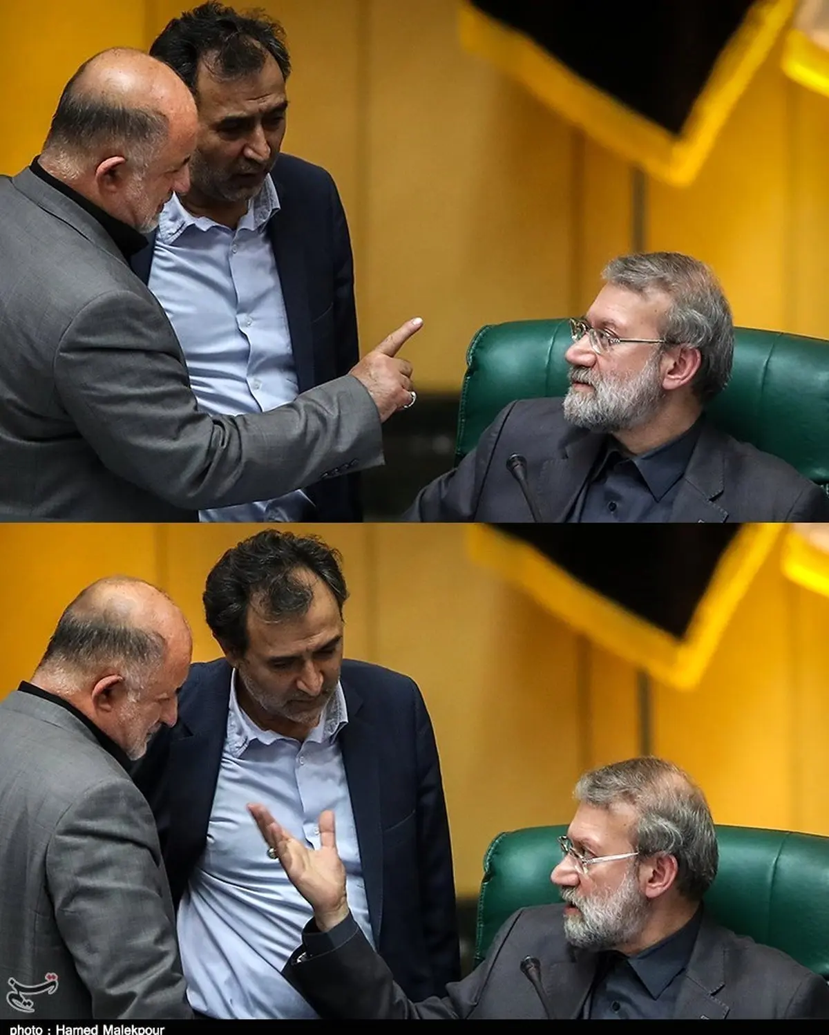 گفتگوی متفاوت لاریجانی با قاضی پور/عکس