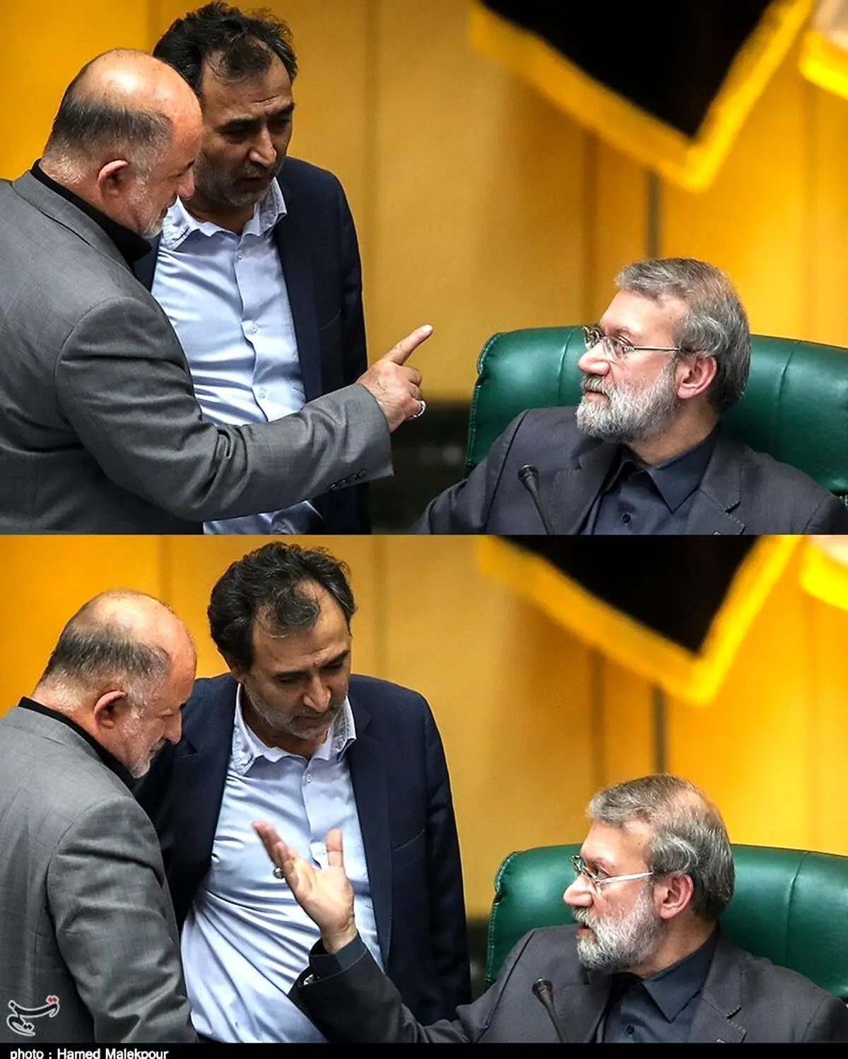 گفتگوی متفاوت لاریجانی با قاضی پور/عکس