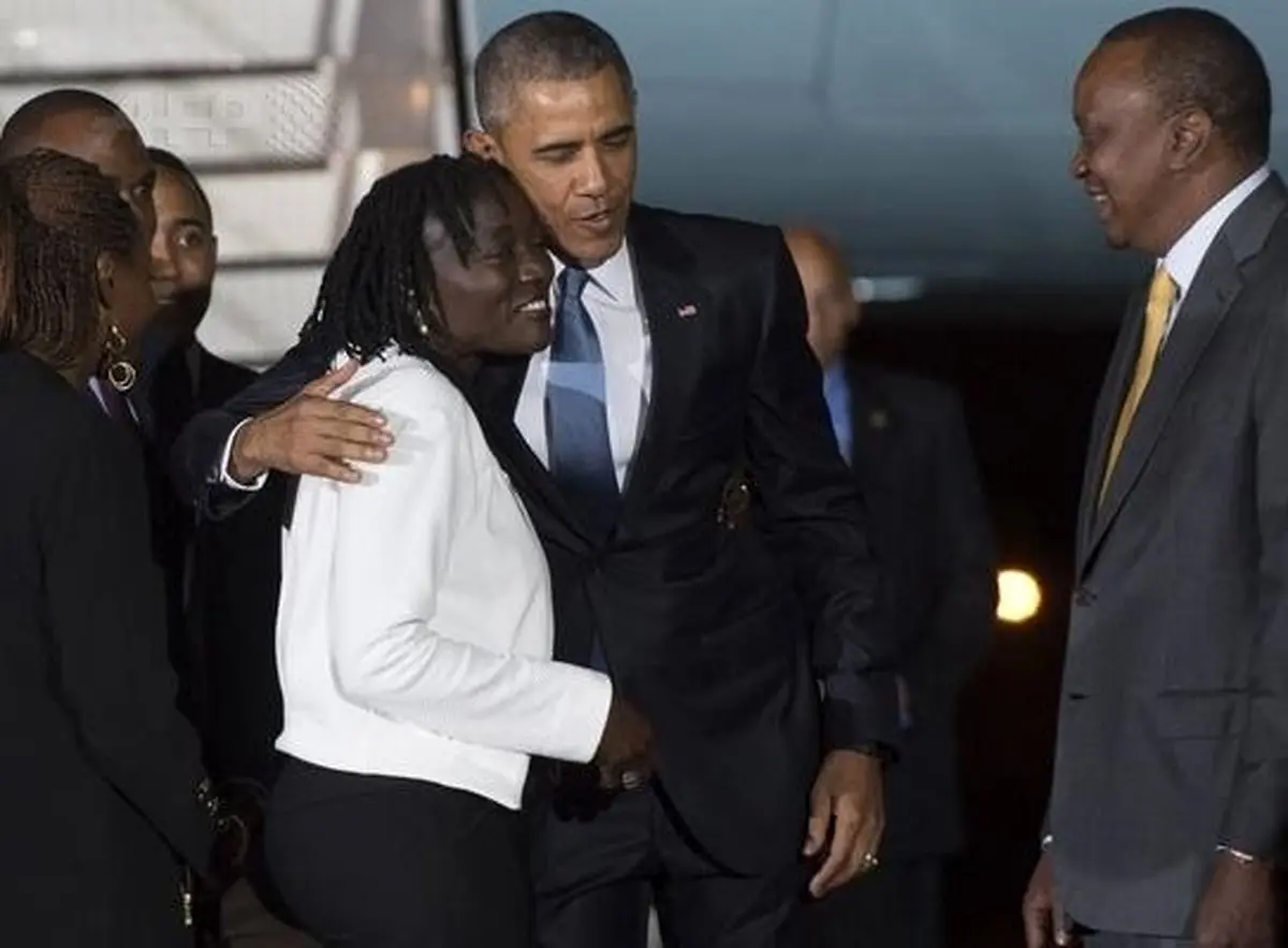 اوباما در کنار خواهر ناتنی‌اش/عکس