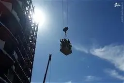 سقوط کارگر جوان از مجتمع در حال ساخت/تصاویر
